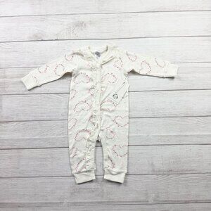 NWT Modern Moments Ruffle Heart Print Snap Romper